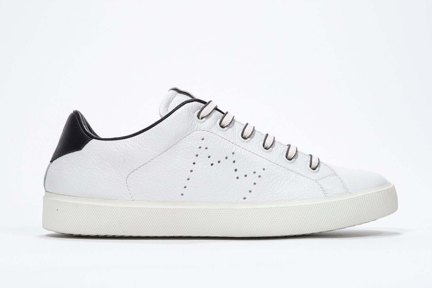 Shoe Handcrafted Leather Leather Crown Uomo Saldi Sneaker Bianco