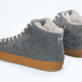 EARTH FUR | Gris foncé - Mid Top - Femmes