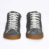 EARTH FUR | Gris foncé - Mid Top - Femmes