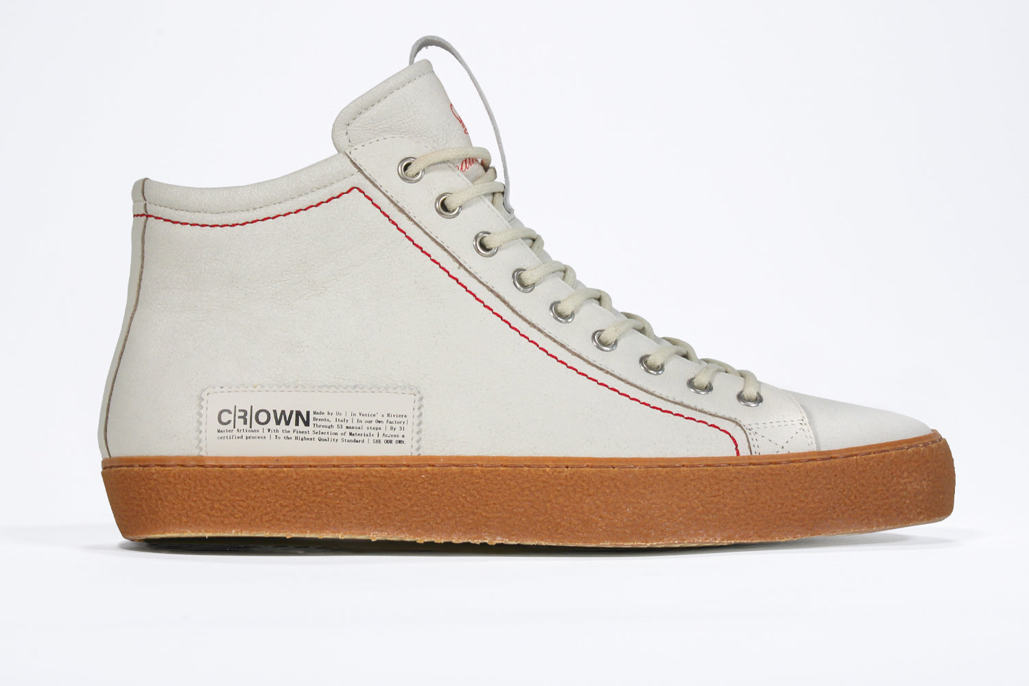 Modern High-Top Sneakers with Side Zippers Beige Leather Urban Casual‎ Shoes IUJSOY Womens High Top Sneakers Lace up Comfort Platform  main image 2