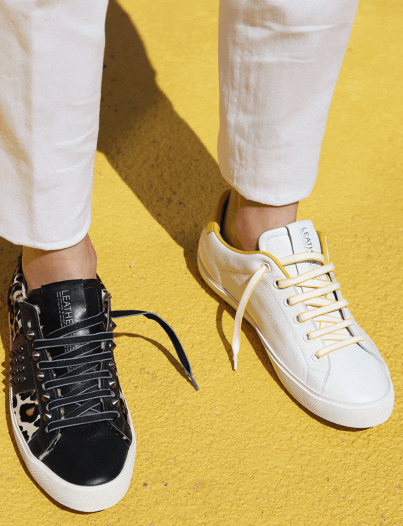 Leather crown sneakers discount